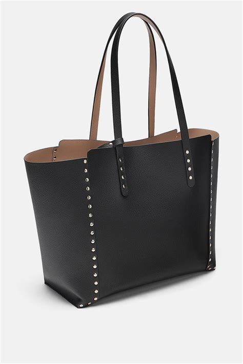 zara studded tote bag.